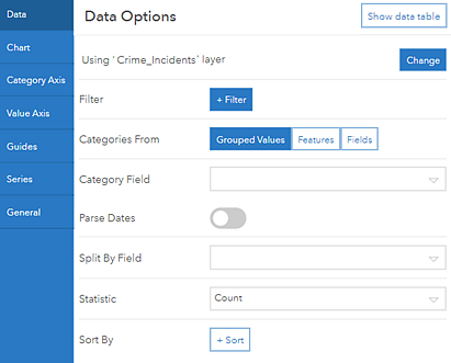 Data tab for serial chart Data tab for serial chart